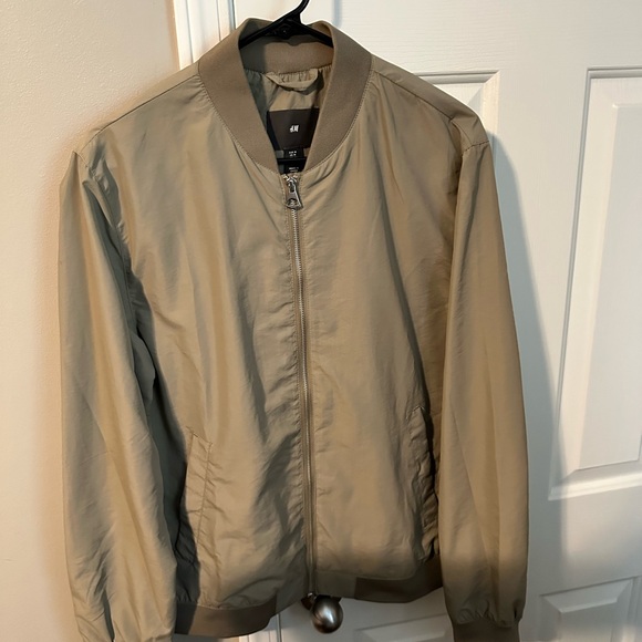 H&M Men's Beige Bomber Jacket - Picture 1 of 3